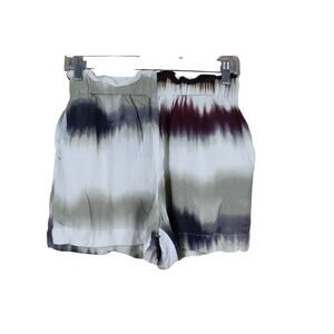 Zara Multicolor Tie Dye Elastic Waist Lightweight Boho Shorts Size XS